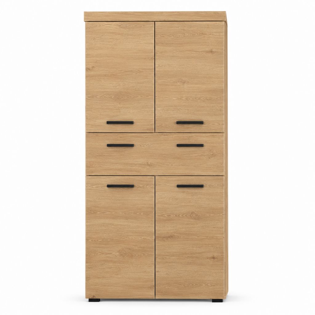 Armoire de salle de bain chêne clair en panneaux de particules 80 x 35 x 180 cm