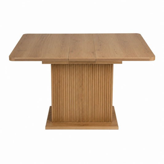 Table à manger extensible en chêne naturel rectangulaire 160-200 x 90 x 75 cm